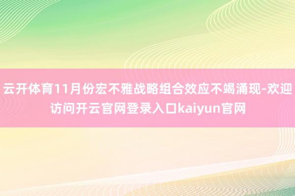 云开体育11月份宏不雅战略组合效应不竭涌现-欢迎访问开云官网登录入口kaiyun官网