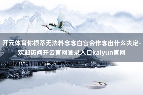 开云体育你根蒂无法料念念白宫会作念出什么决定-欢迎访问开云官网登录入口kaiyun官网